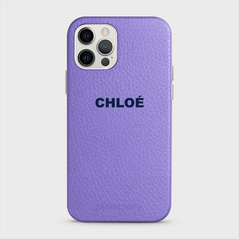 iPhone 12/12 Pro Personalised Leather Case - Name - 8