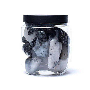 Tourmaline quartz A quality tumbled stones 3-4 cm