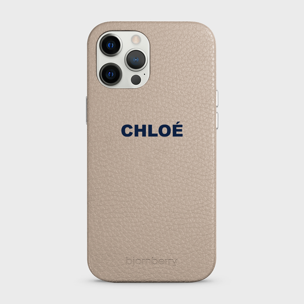 iPhone 12 Pro Max Personalised Leather Case - Name - 36