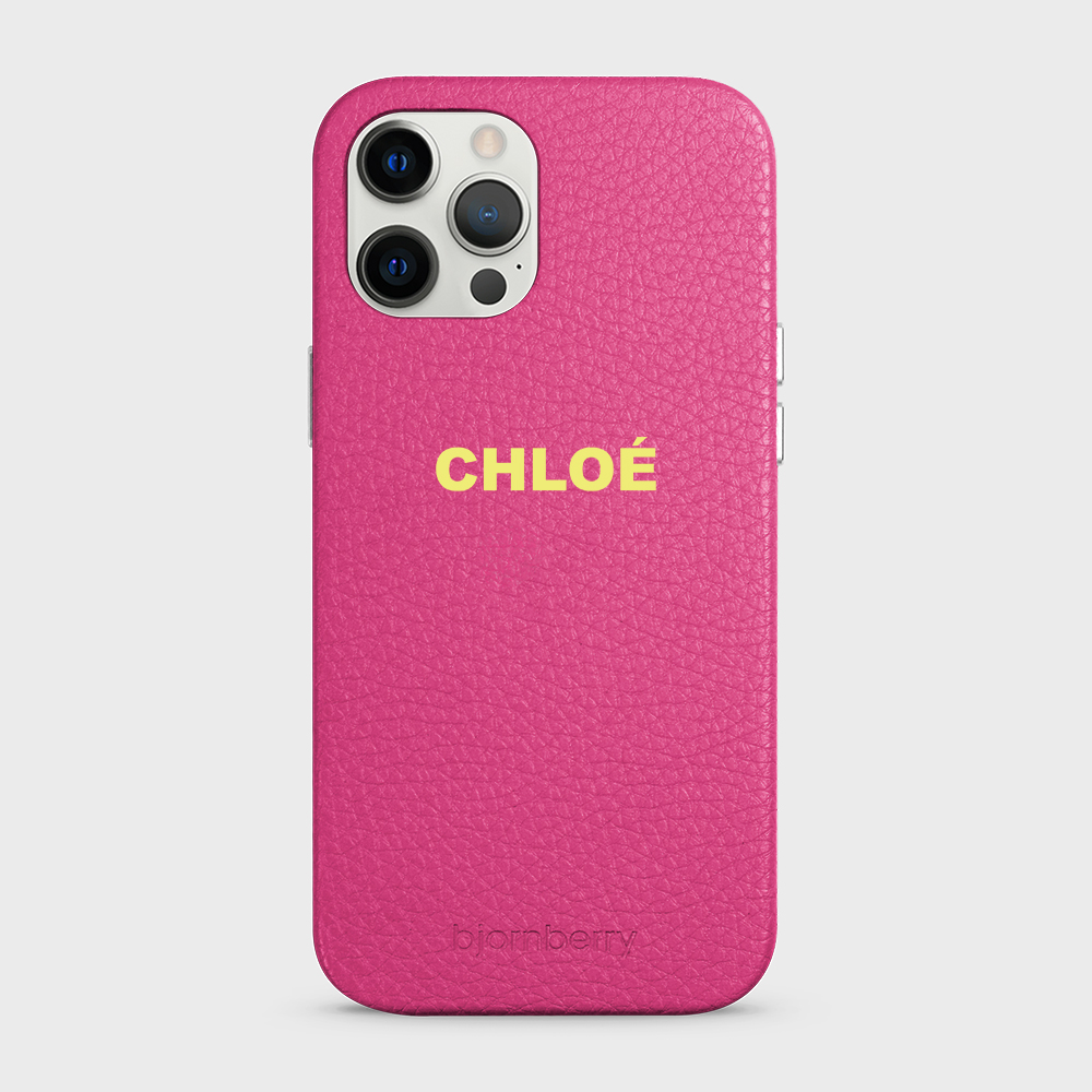 iPhone 12 Pro Max Personalised Leather Case - Name - 34