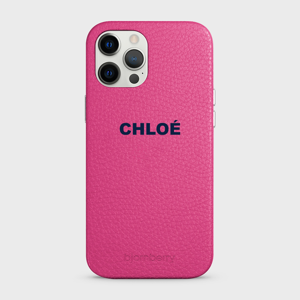 iPhone 12 Pro Max Personalised Leather Case - Name - 35