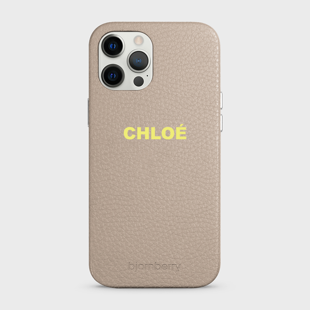 iPhone 12 Pro Max Personalised Leather Case - Name - 42