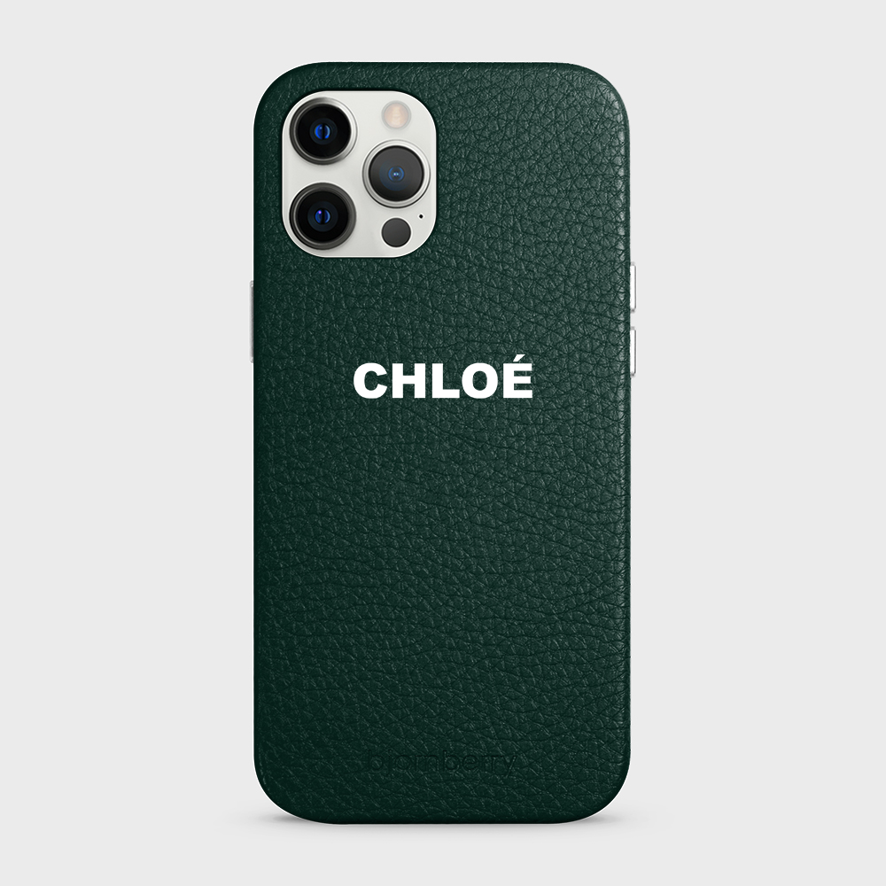 iPhone 12 Pro Max Personalised Leather Case - Name - 27
