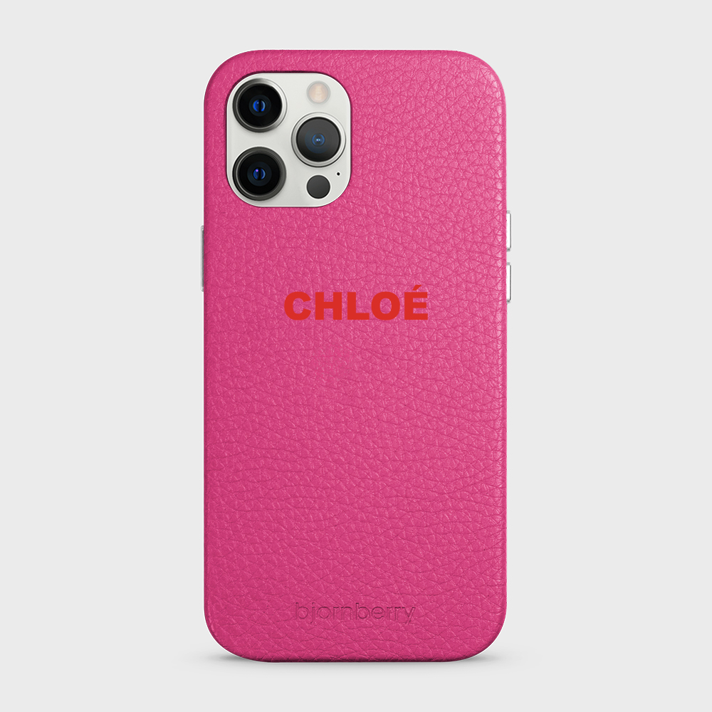 iPhone 12 Pro Max Personalised Leather Case - Name - 31