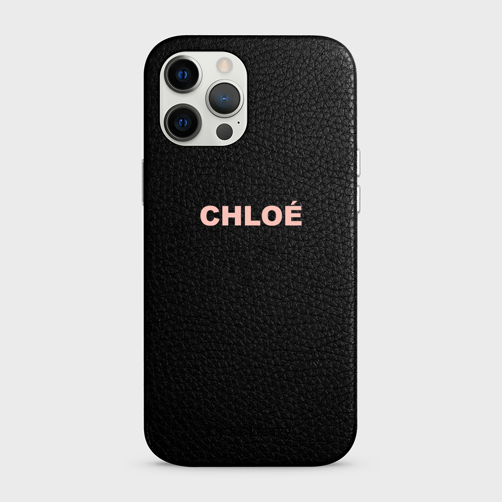 iPhone 12 Pro Max Personalised Leather Case - Name
