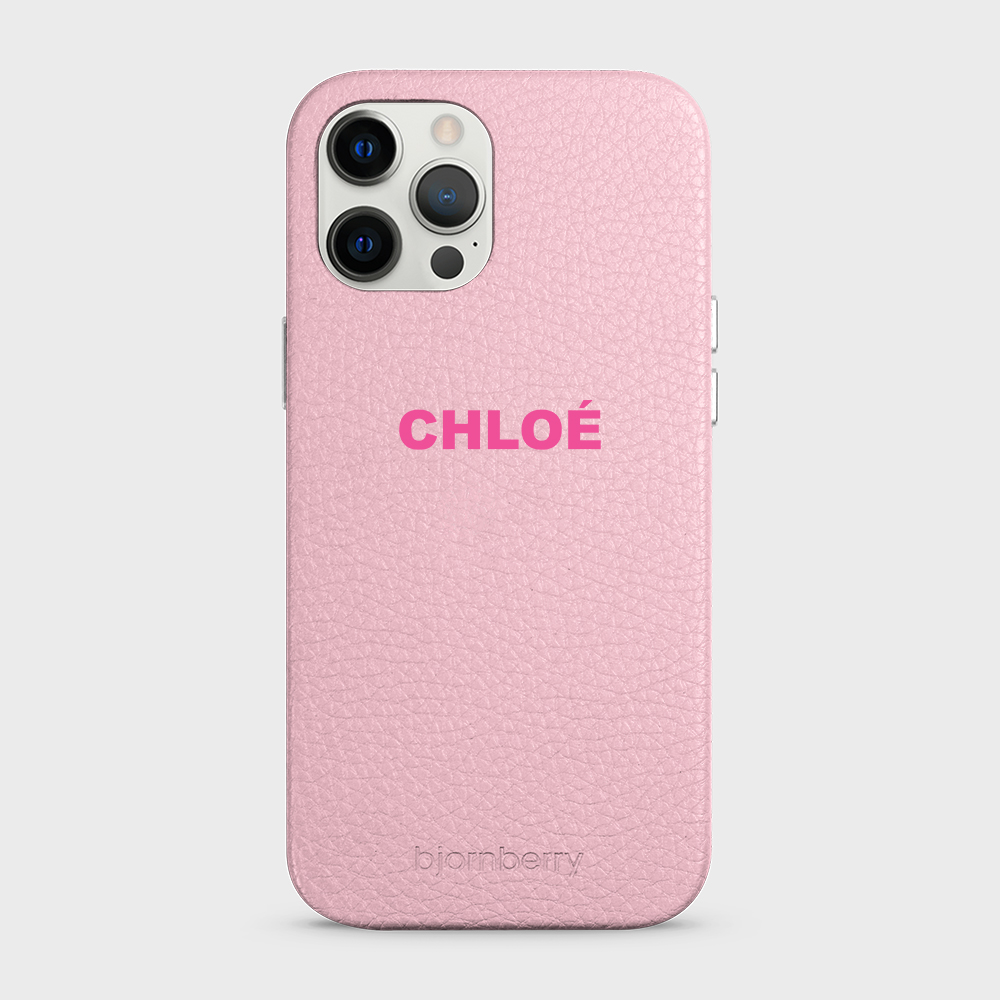 iPhone 12 Pro Max Personalised Leather Case - Name - 9