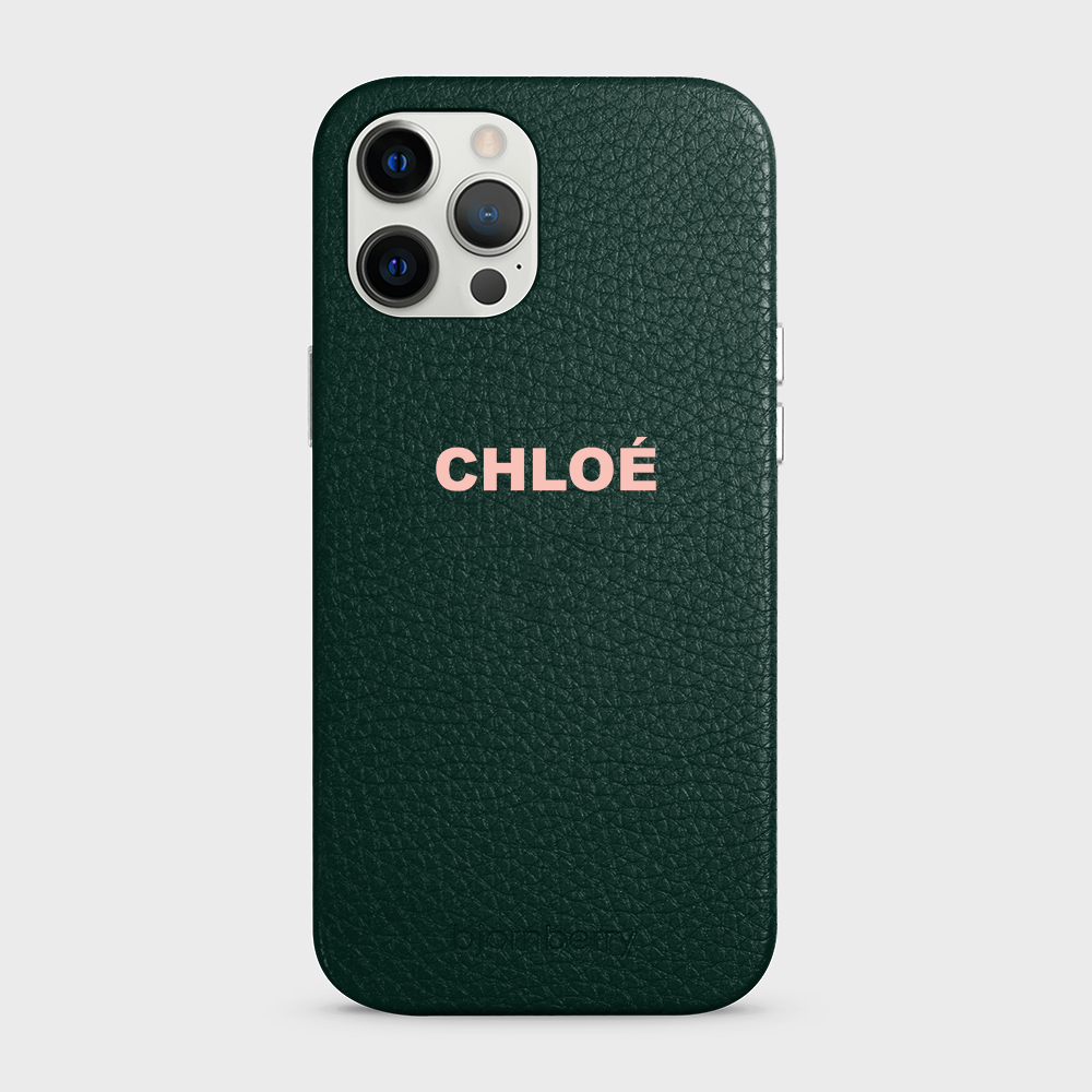 iPhone 12 Pro Max Personalised Leather Case - Name - 24