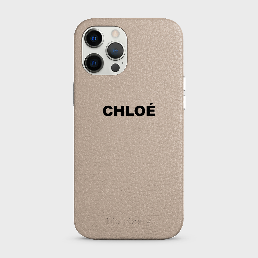 iPhone 12 Pro Max Personalised Leather Case - Name - 40