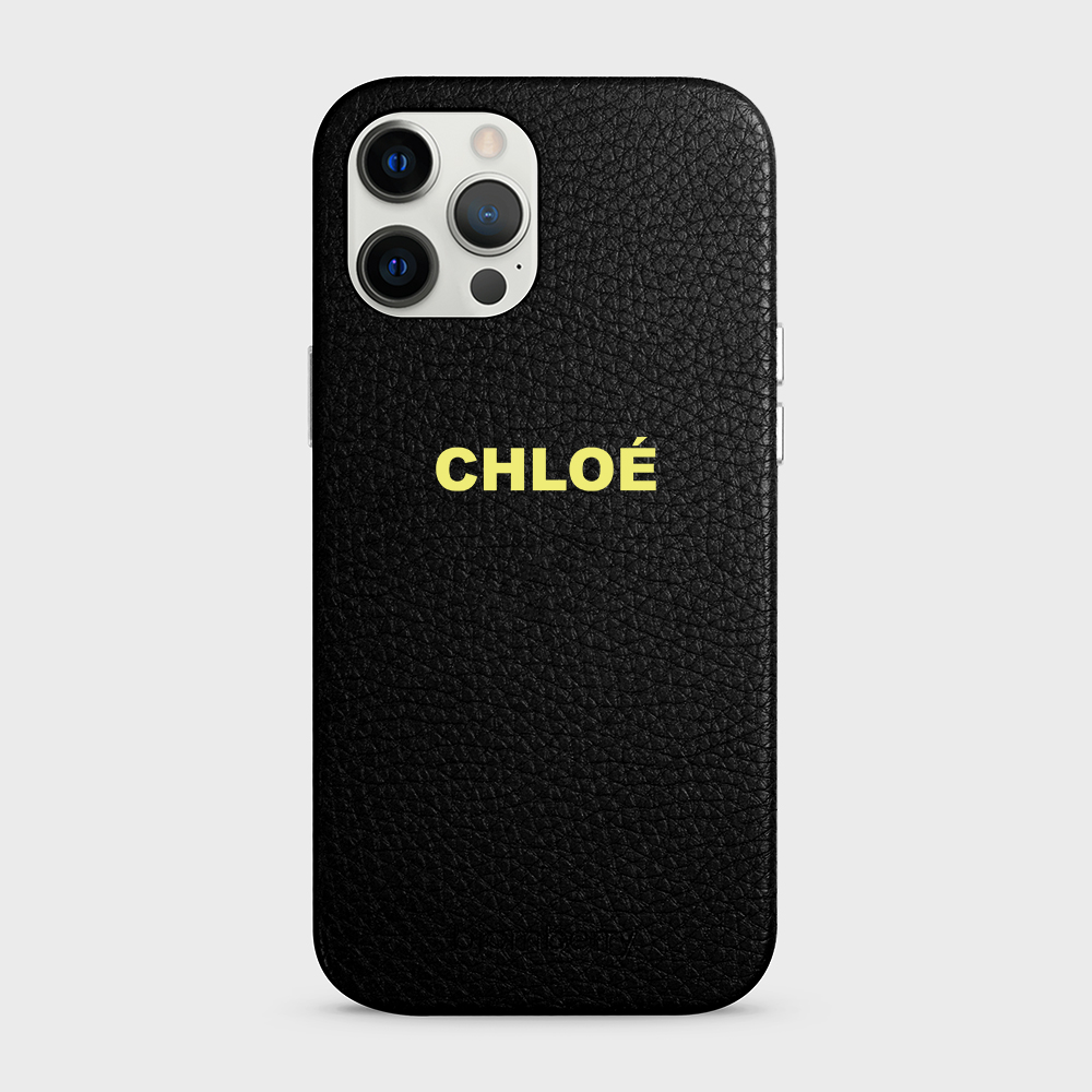 iPhone 12 Pro Max Personalised Leather Case - Name - 7