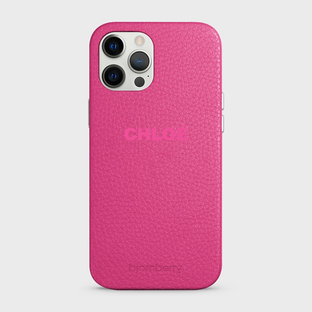 iPhone 12 Pro Max Personalised Leather Case - Name - 29