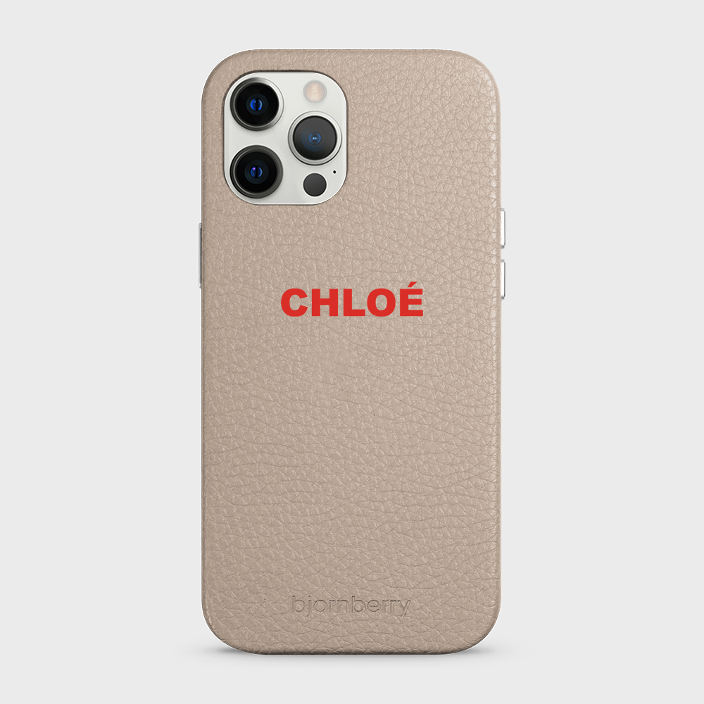 iPhone 12 Pro Max Personalised Leather Case - Name - 39