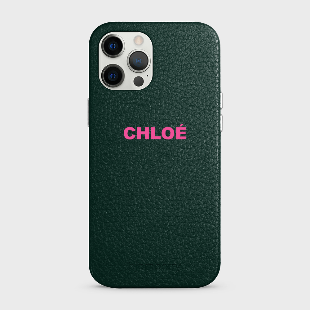 iPhone 12 Pro Max Personalised Leather Case - Name - 23