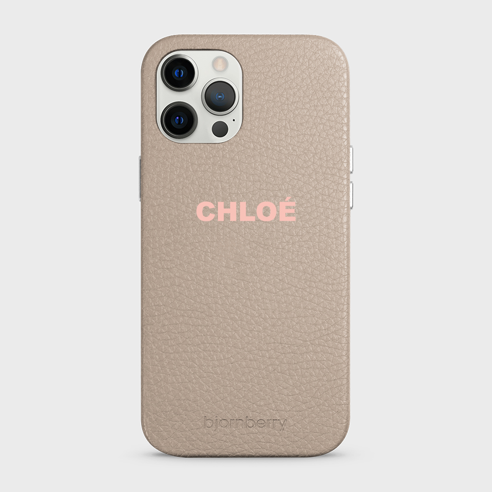 iPhone 12 Pro Max Personalised Leather Case - Name - 38