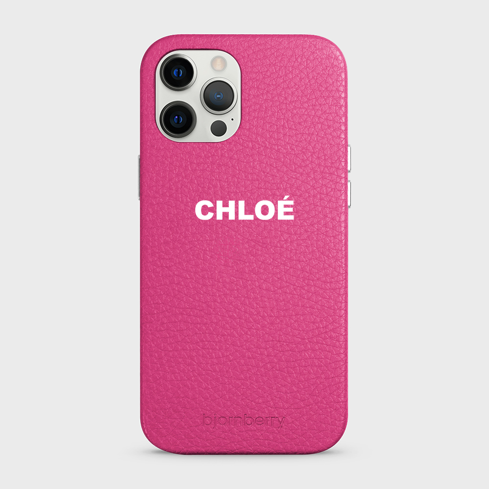 iPhone 12 Pro Max Personalised Leather Case - Name - 33