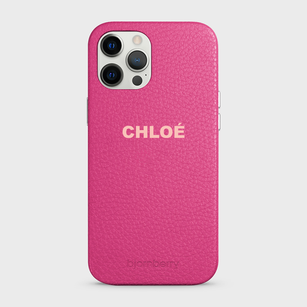 iPhone 12 Pro Max Personalised Leather Case - Name - 30