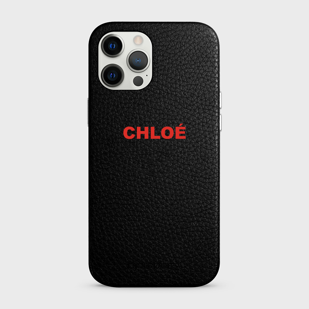 iPhone 12 Pro Max Personalised Leather Case - Name - 4