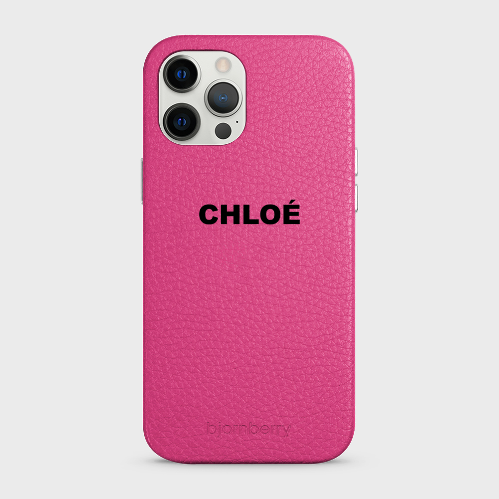 iPhone 12 Pro Max Personalised Leather Case - Name - 32