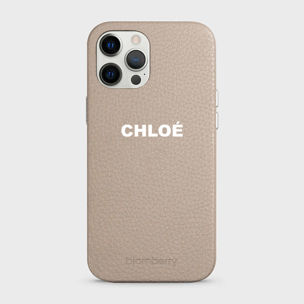 iPhone 12 Pro Max Personalised Leather Case - Name - 41