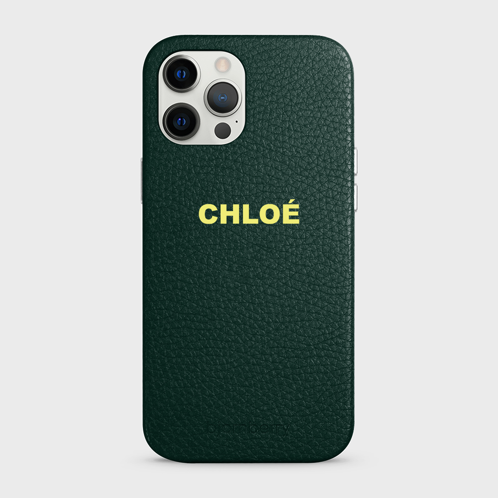 iPhone 12 Pro Max Personalised Leather Case - Name - 28