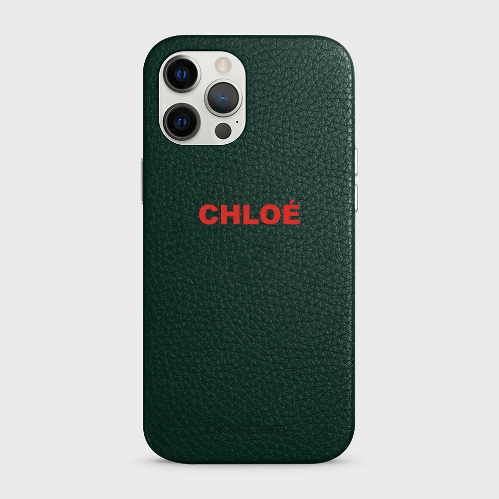 iPhone 12 Pro Max Personalised Leather Case - Name - 25