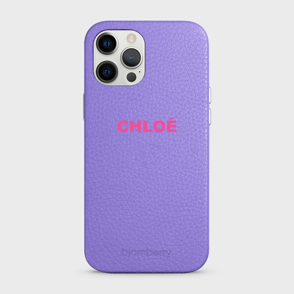 iPhone 12 Pro Max Personalised Leather Case - Name - 21