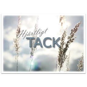 Vykort - Hjärtligt tack