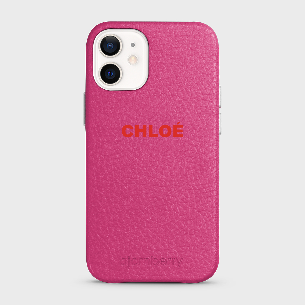 iPhone 12 Mini Personalised Leather Case - Name - 17