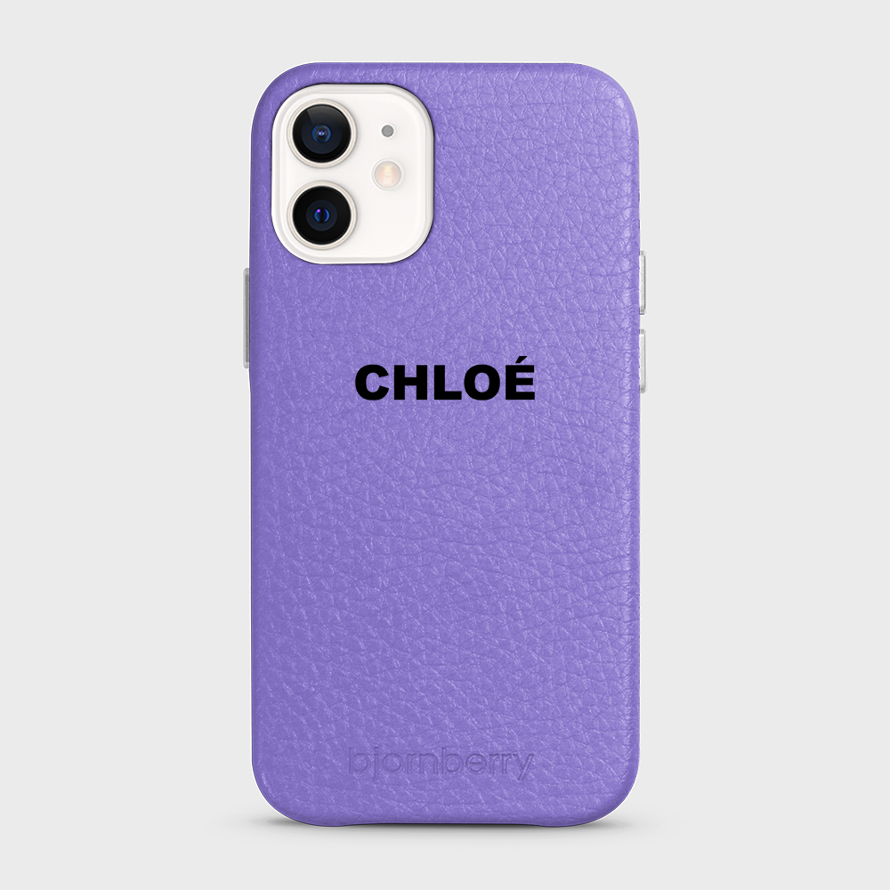 iPhone 12 Mini Personalised Leather Case - Name - 12