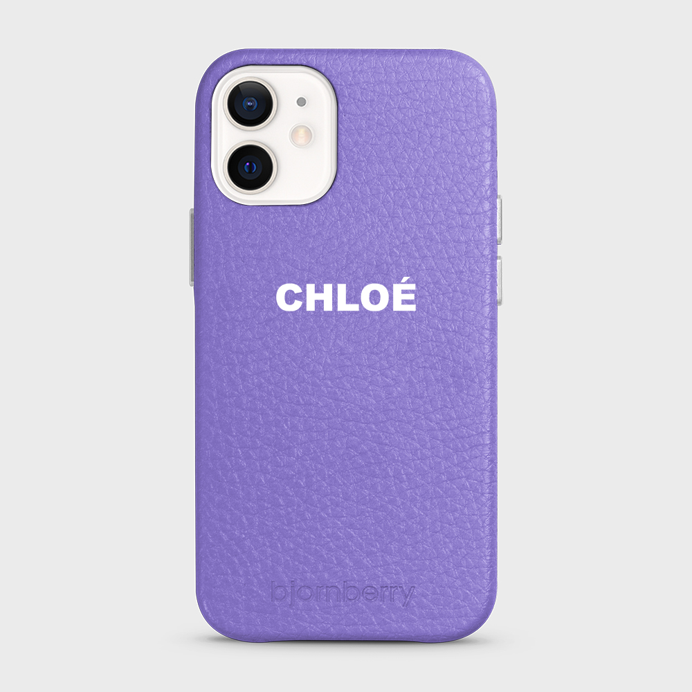 iPhone 12 Mini Personalised Leather Case - Name - 13