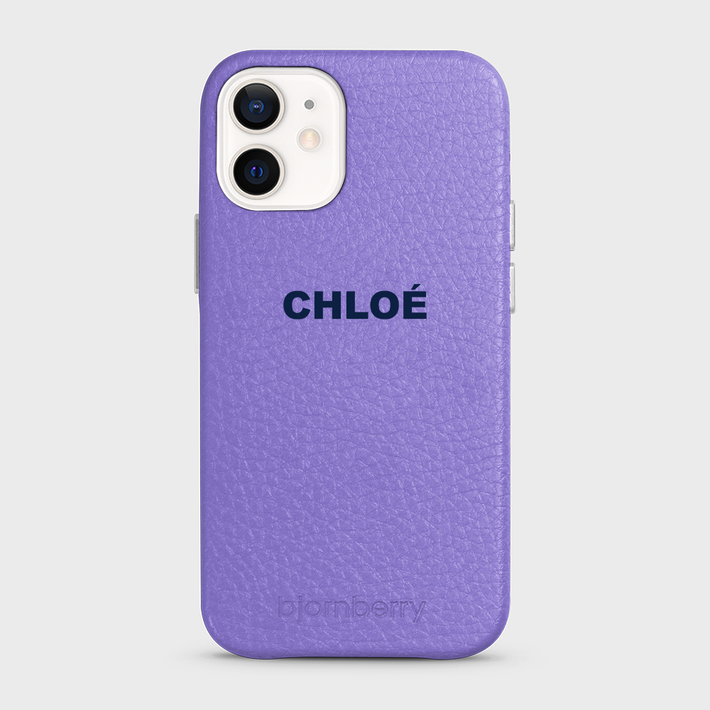 iPhone 12 Mini Personalised Leather Case - Name - 15