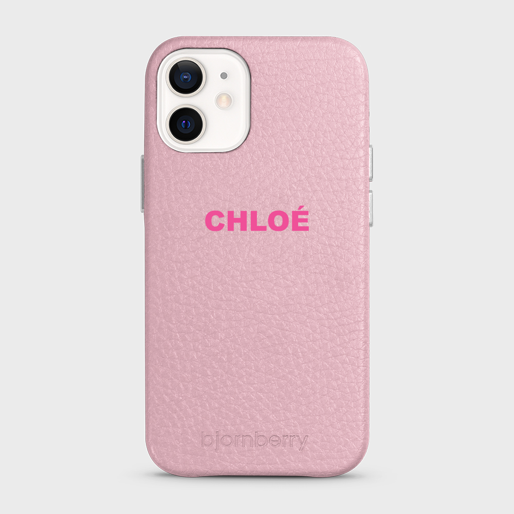 iPhone 12 Mini Personalised Leather Case - Name - 2