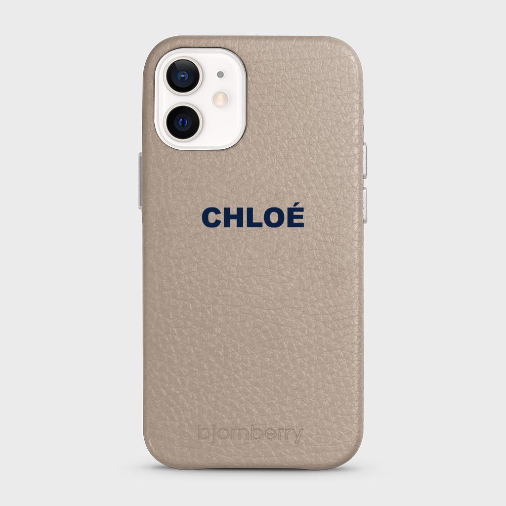 iPhone 12 Mini Personalised Leather Case - Name - 22
