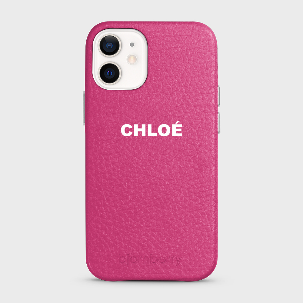 iPhone 12 Mini Personalised Leather Case - Name