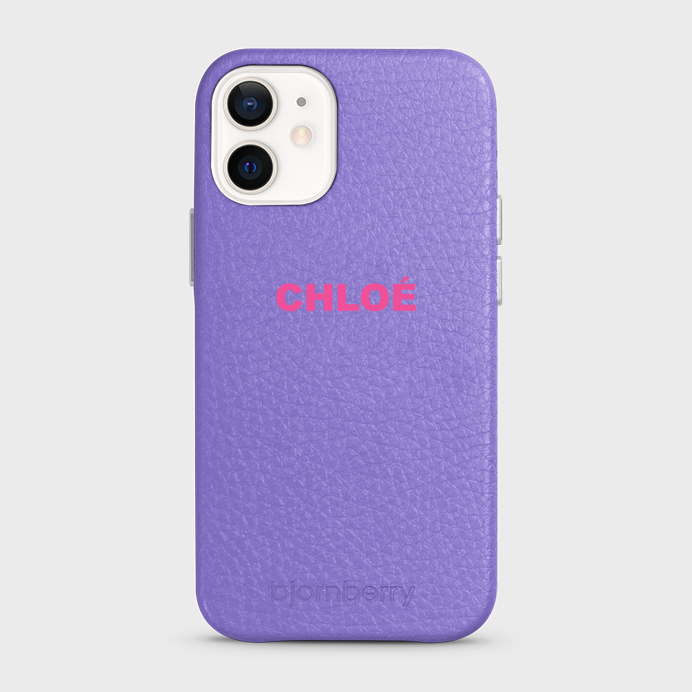 iPhone 12 Mini Personalised Leather Case - Name - 9