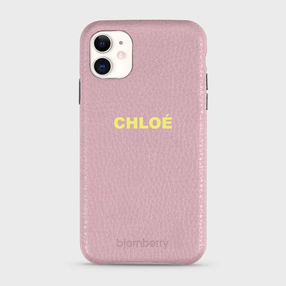 iPhone 11 Personalised Leather Case - Name - 28