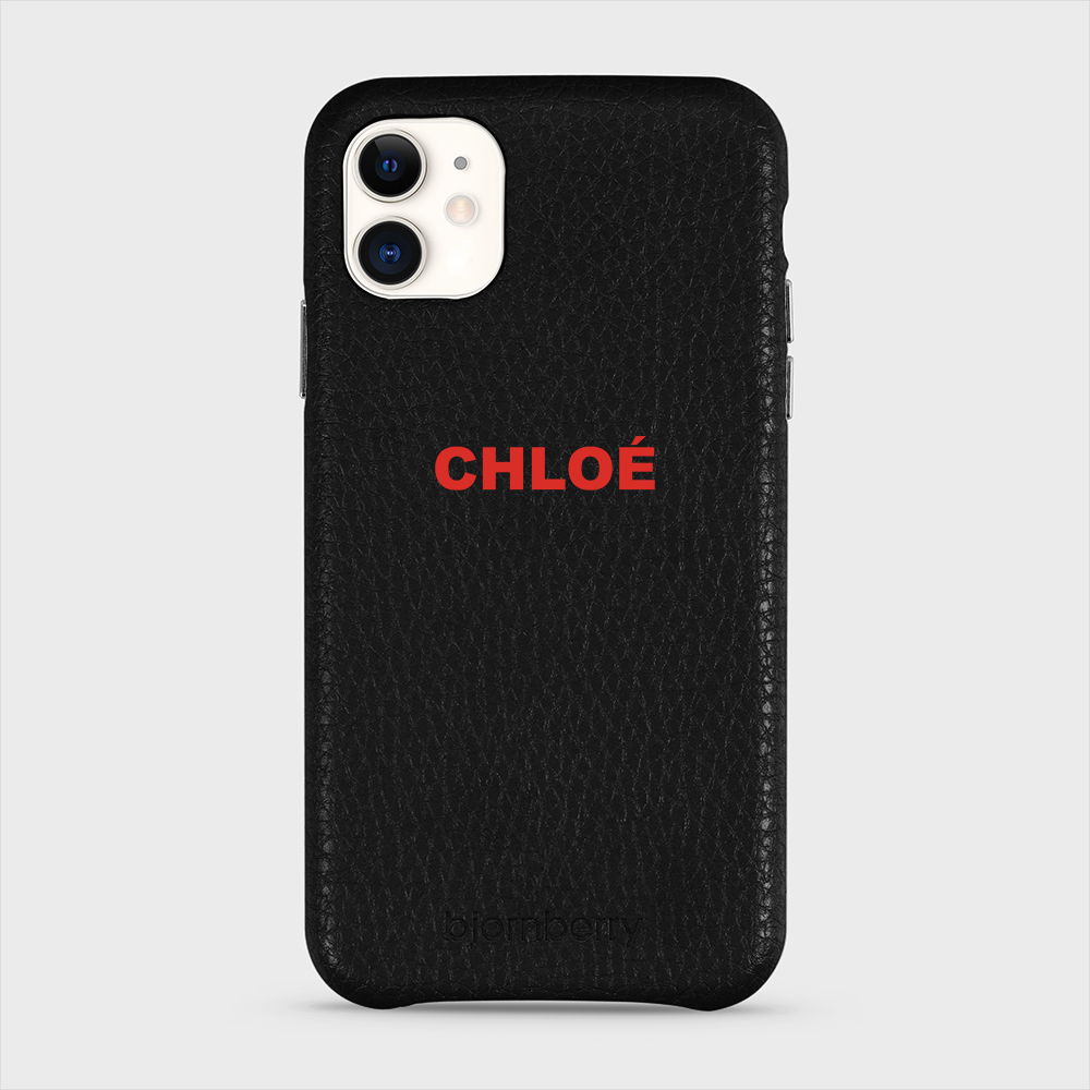 iPhone 11 Personalised Leather Case - Name - 32