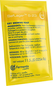 38-pack, Fermentis SafLager S-23, 11.5 g