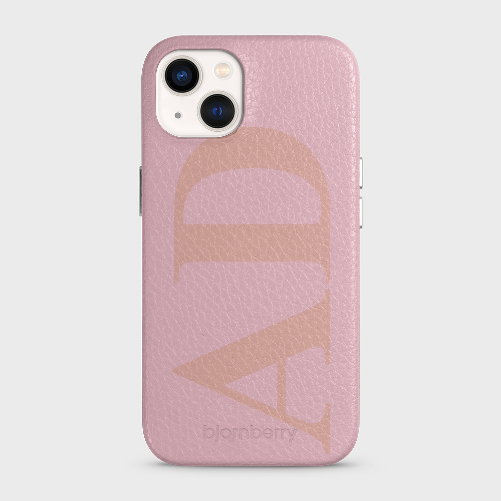 iPhone 13 Personalised Leather Case - Large Initials - 3