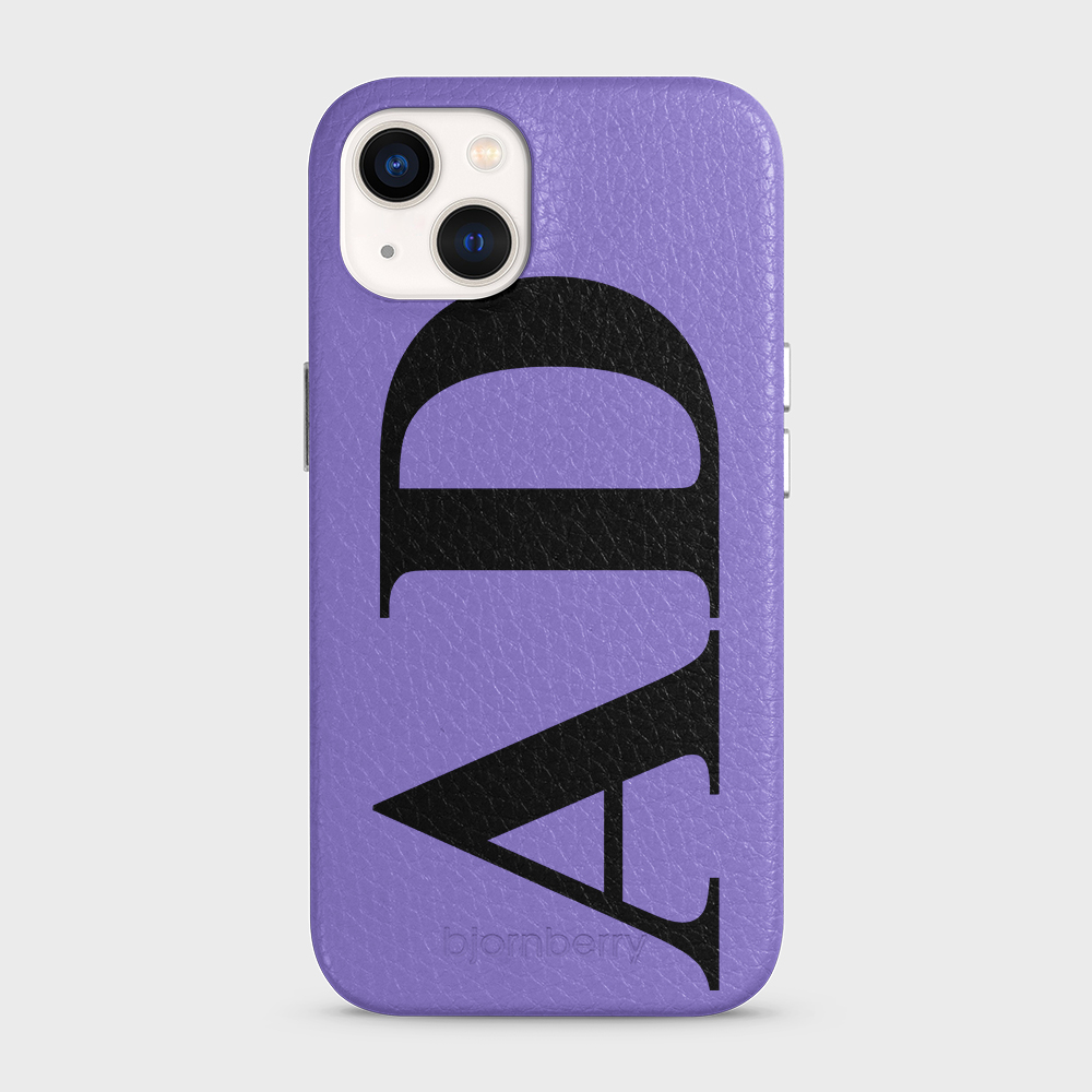 iPhone 13 Personalised Leather Case - Large Initials - 13