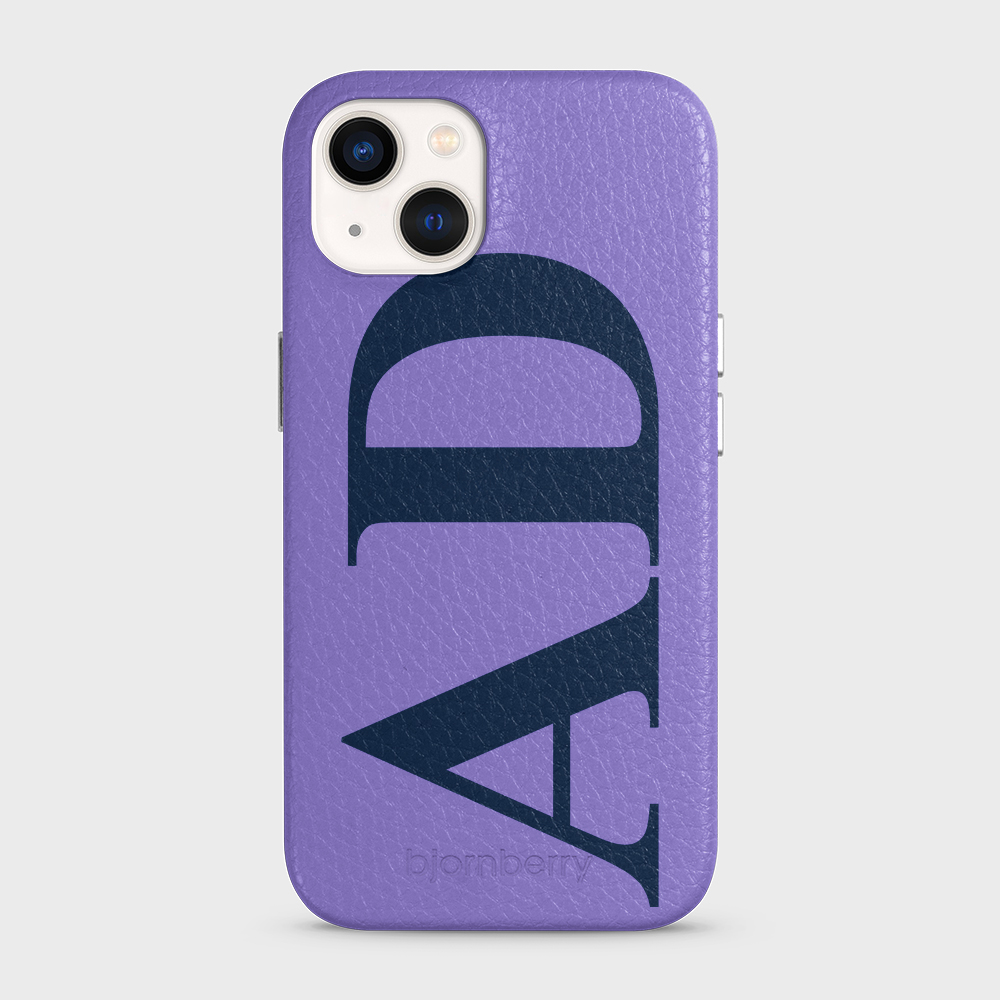 iPhone 13 Personalised Leather Case - Large Initials - 9