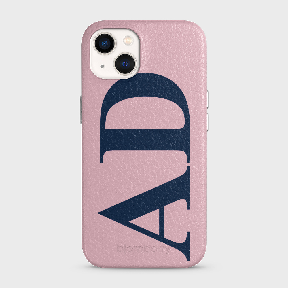 iPhone 13 Personalised Leather Case - Large Initials - 8