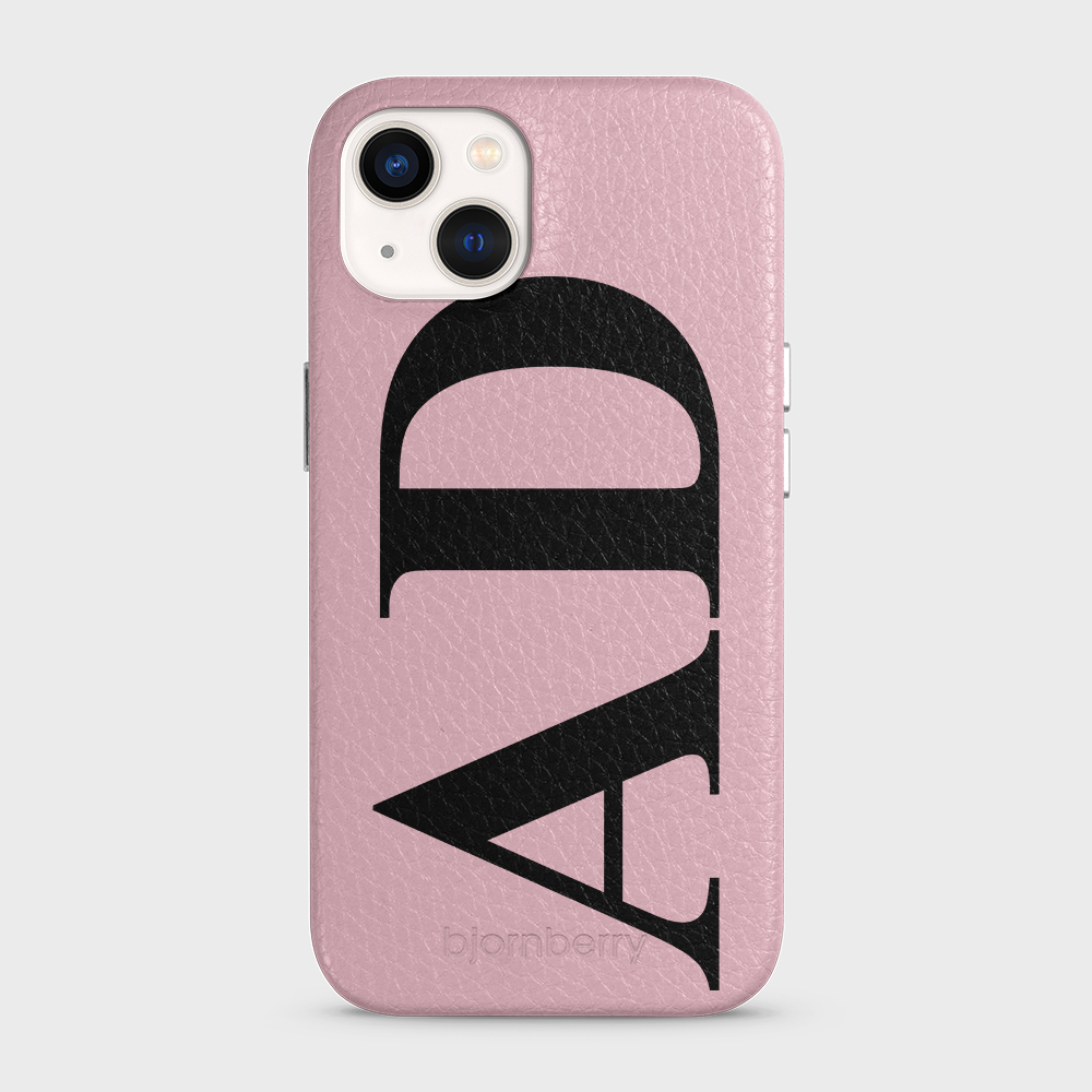 iPhone 13 Personalised Leather Case - Large Initials - 5