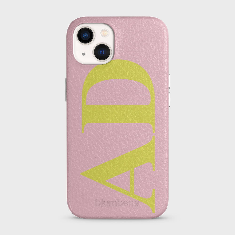 iPhone 13 Personalised Leather Case - Large Initials - 7