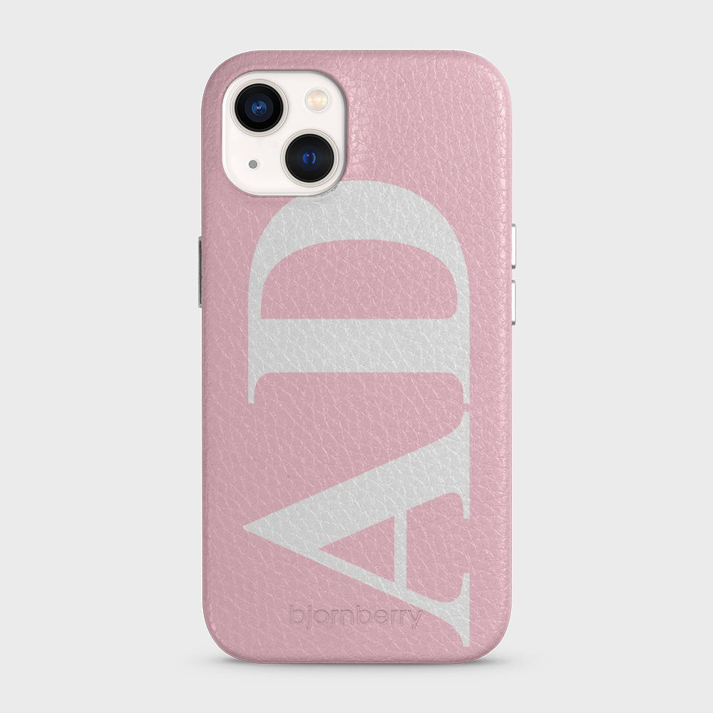 iPhone 13 Personalised Leather Case - Large Initials - 6