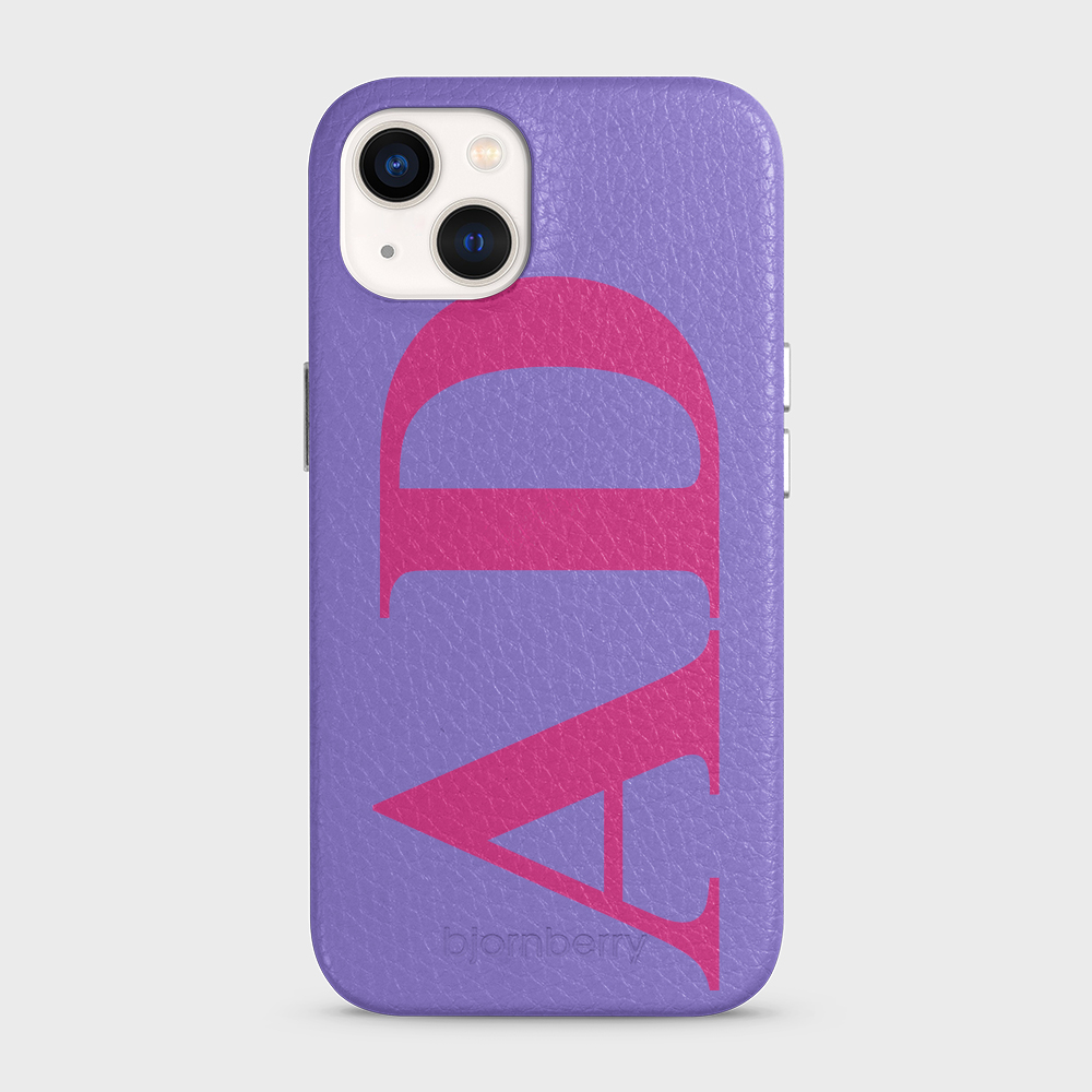 iPhone 13 Personalised Leather Case - Large Initials - 10
