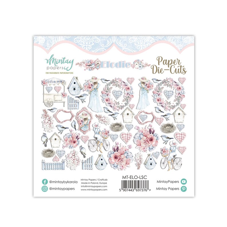 Mintay paper DIE-CUTS  -ELODIE, 60 PCS - 2