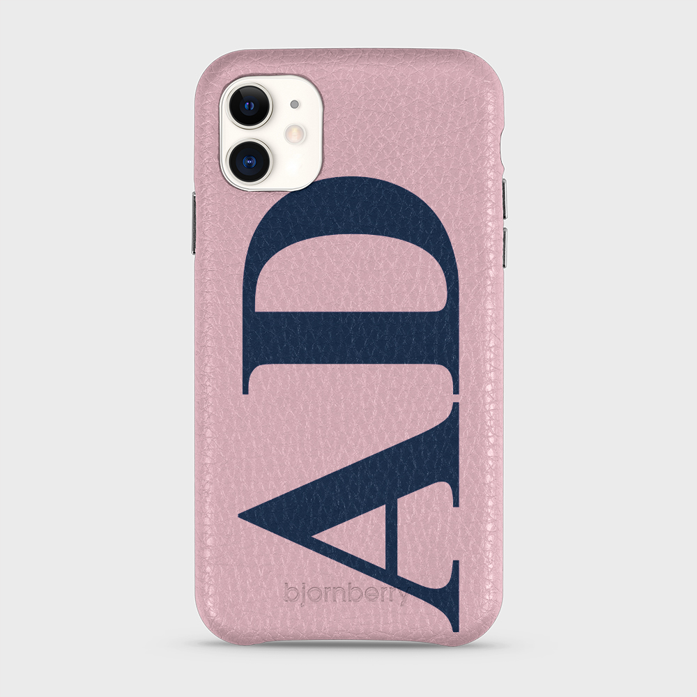 iPhone 11 Personalised Leather Case - Large Initials - 9