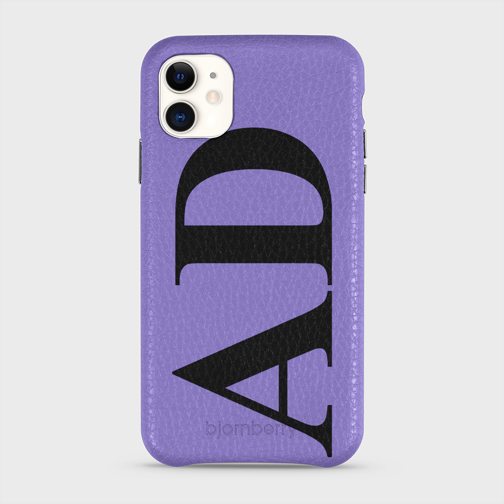 iPhone 11 Personalised Leather Case - Large Initials - 20