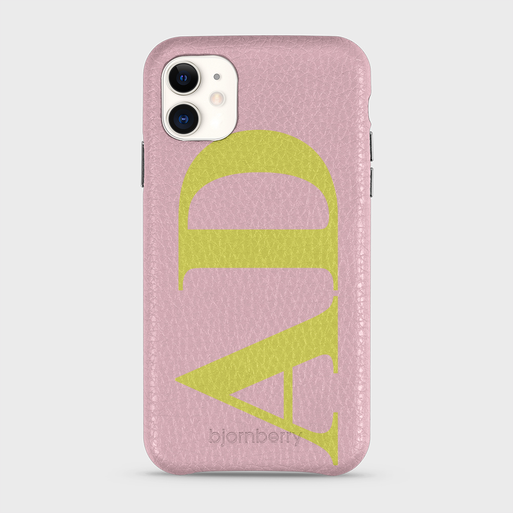 iPhone 11 Personalised Leather Case - Large Initials - 15