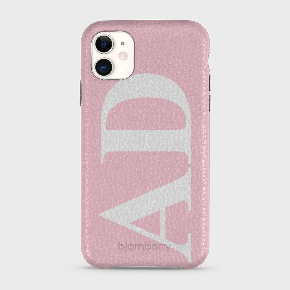 iPhone 11 Personalised Leather Case - Large Initials - 14